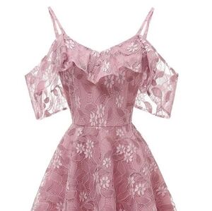 Cold shoulder lace dress